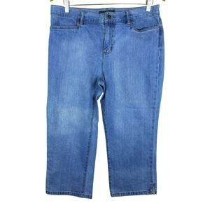 LRL Lauren Jeans Co. Ralph Lauren Classic Midcalf 10 Blue Denim Capri Pants